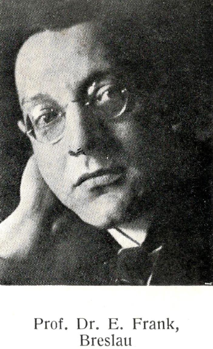 Prof. Dr. med. Erich Frank, Karlsbad 1928