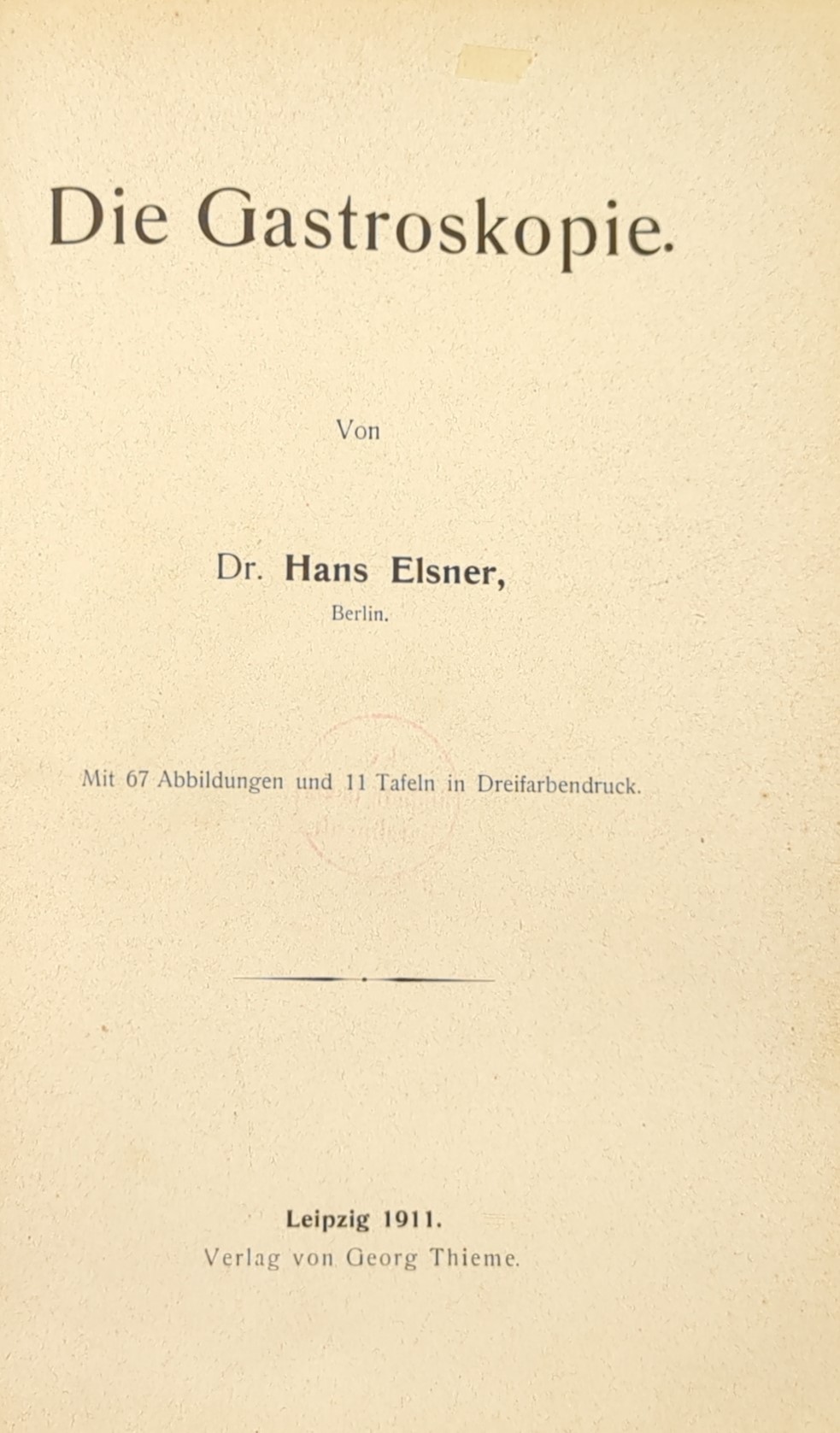 Thieme Verlag Leipzig 1911. Quelle: Staatsbibliothek Berlin