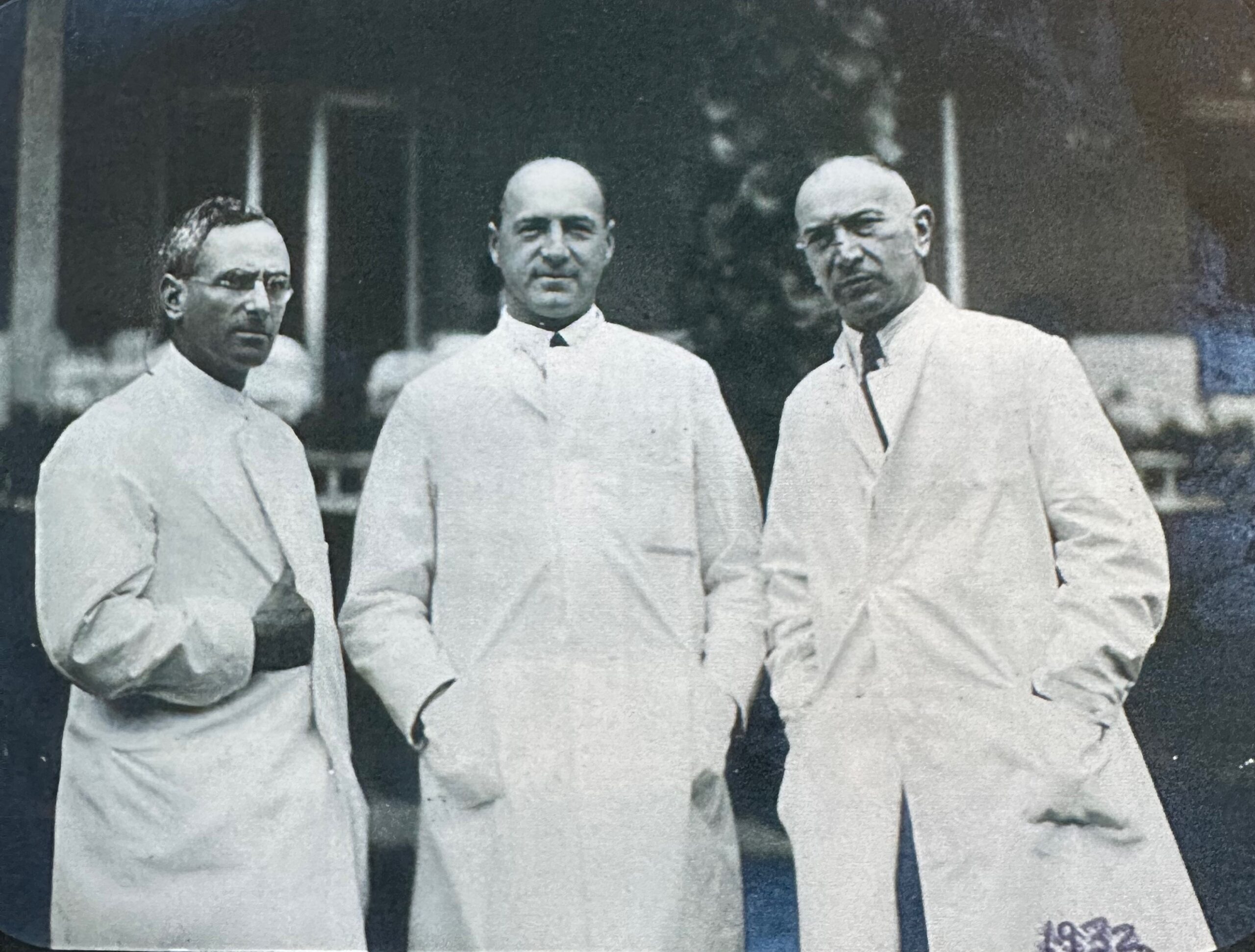 mit den Pädiatern Albert Eckstein und Erich Rominger, ca.1932. Quelle: Jodie McVittie