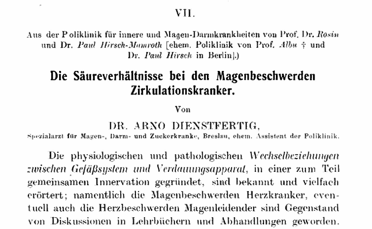 Quelle: Archiv fuer Verdauungskrankheiten mit Einschluss der Stoffwechselpathologie und der Diaetetik.1922 Seite 346 356