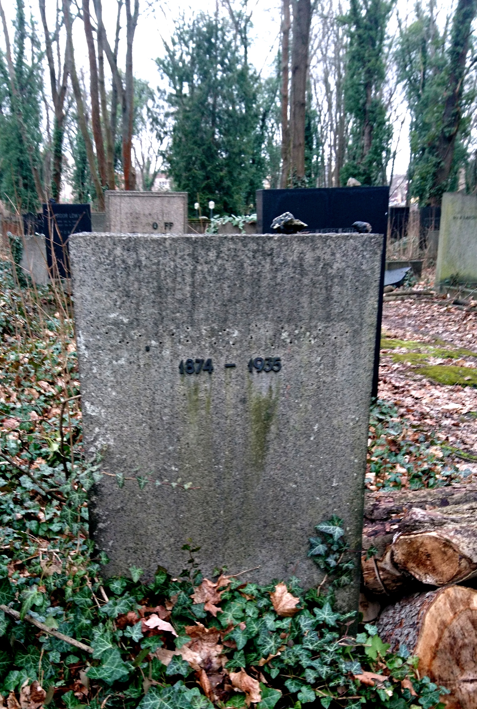 Grabstein Hans Elsner Jüdischer Friedhof Berlin- Weissensee M7 Reihe 14.  Foto H Je 2.2.2024