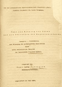 Dissertation 1922 Titelblatt