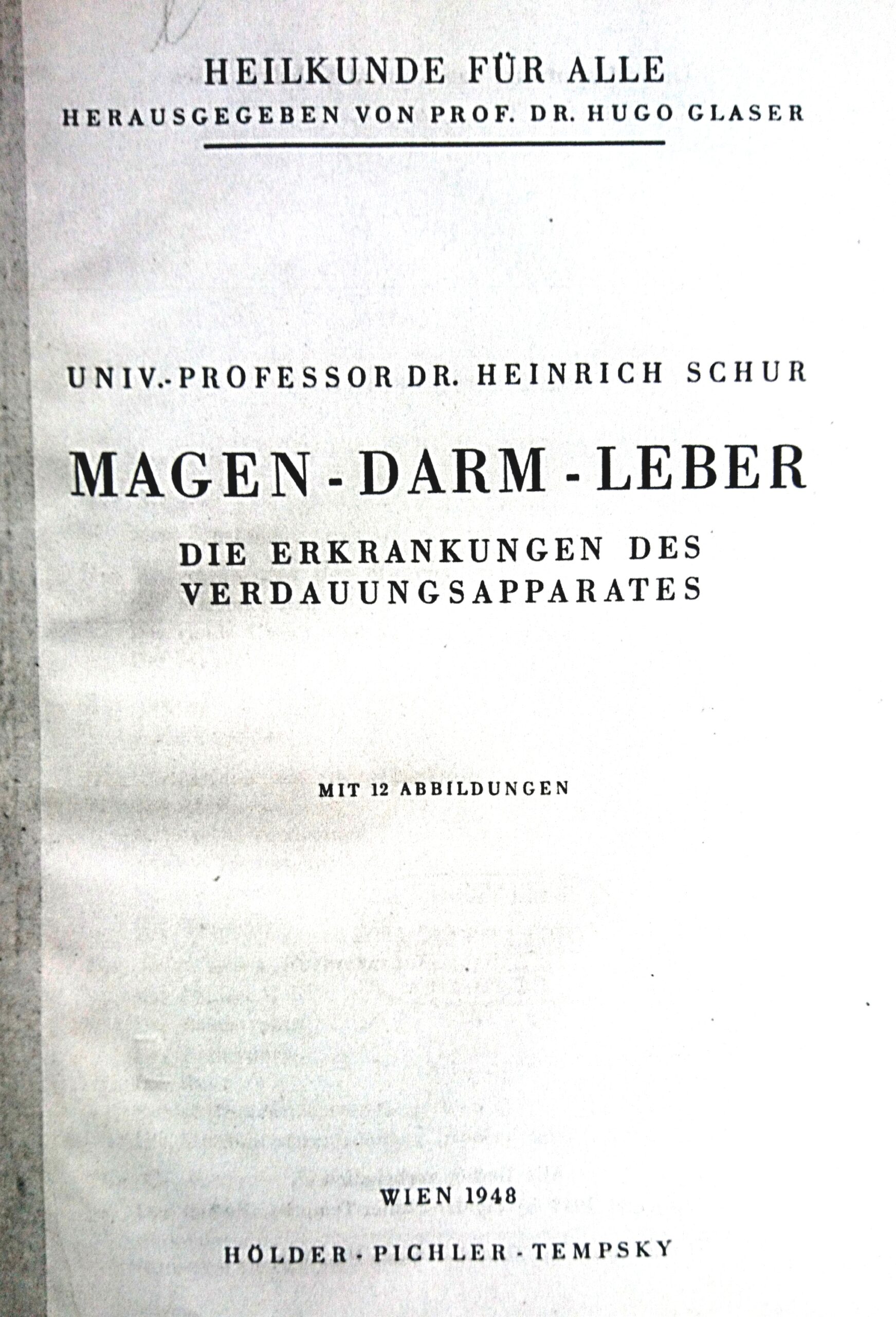 Magen-Darm-Leber, 1948, Titelblatt Arch H Je