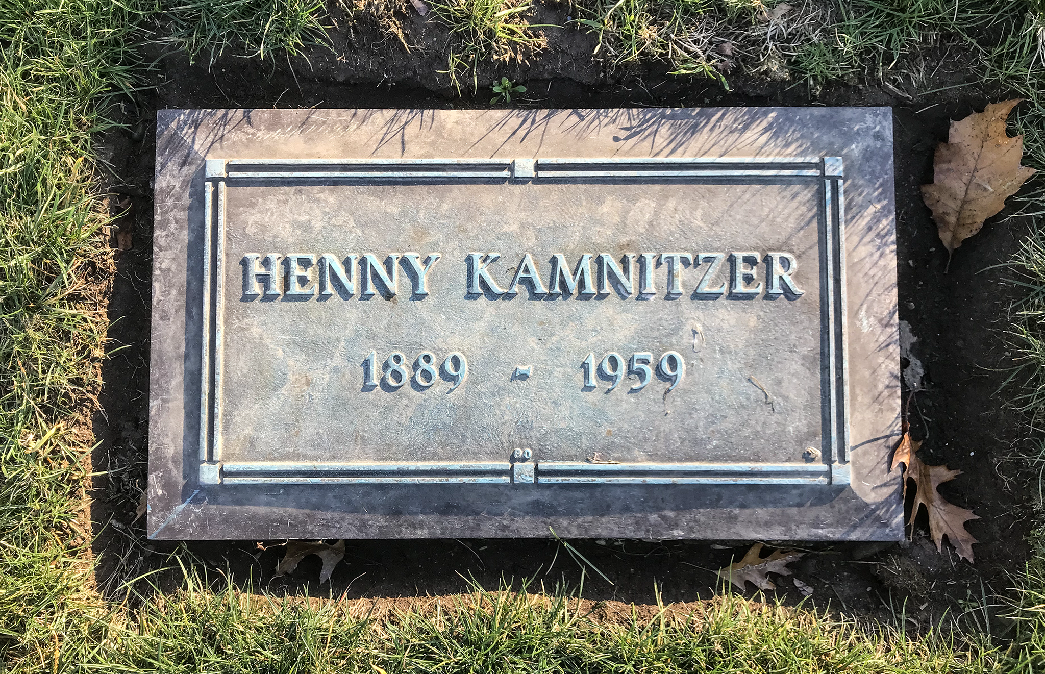 Grabplatte Kamnitzers Ehefrau Henny, Ferncliff Cemetery Hartsdale, Greensburgh, NY,  Find a Grave