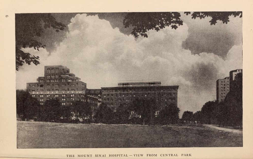Mount Sinai Hospital 1942. Quelle: Annual Report 1942