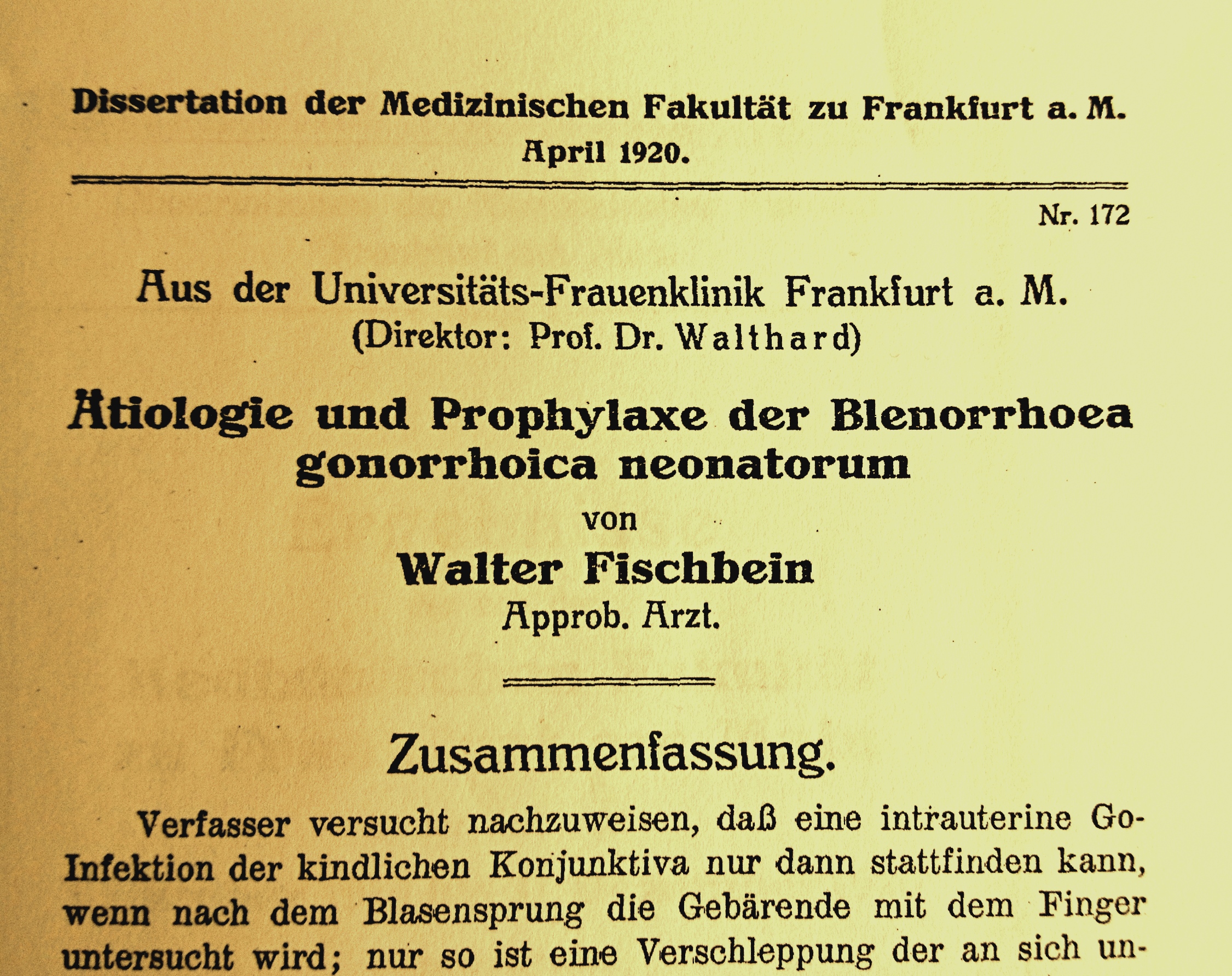Dissertation 1920